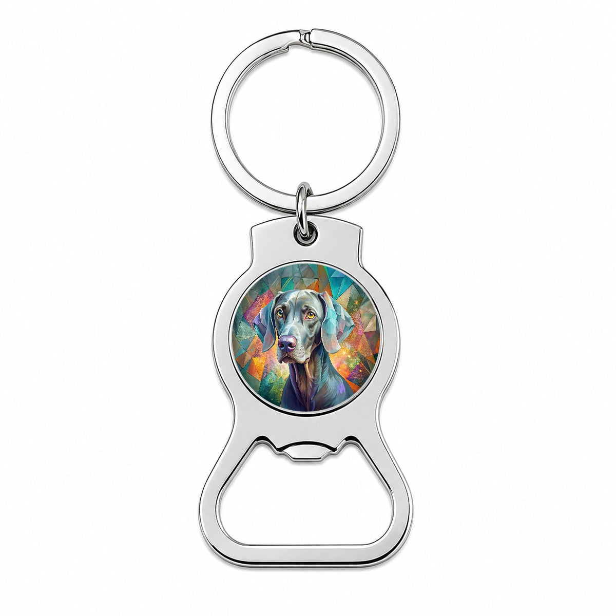 Weimaraner Dog Contemporary Art Bottle Opener Keychain