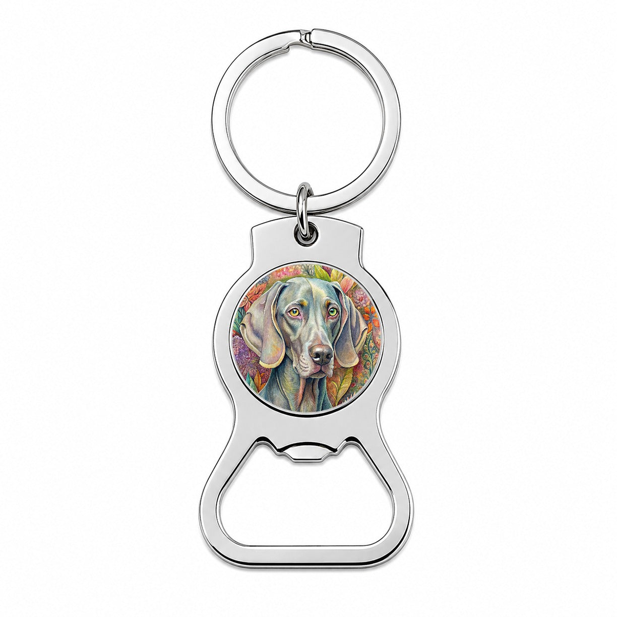 Weimaraner Dog French Bohemian Art Bottle Opener Keychain