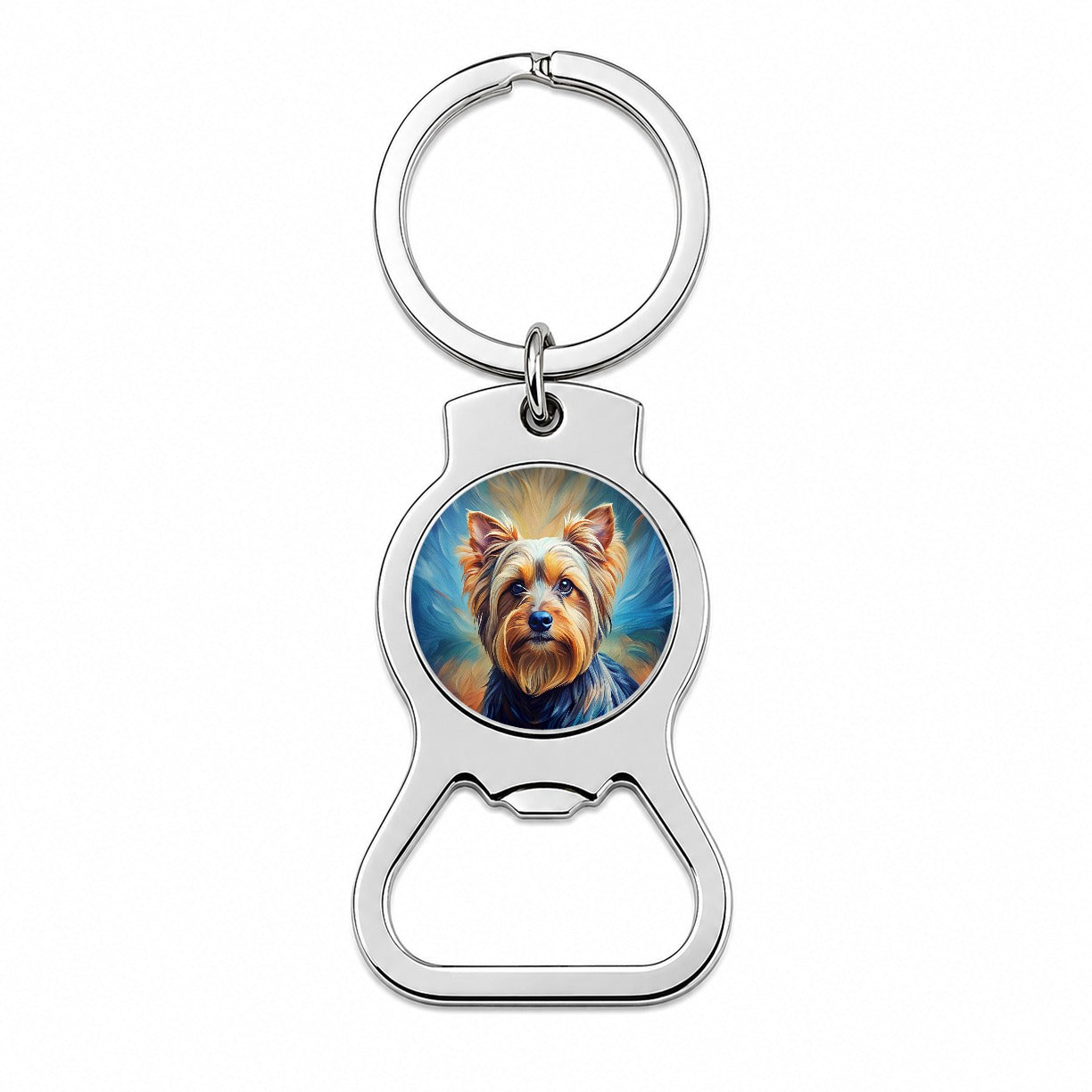 Yorkshire Terrier Yorkie Dog Expressionism Art Bottle Opener Keychain