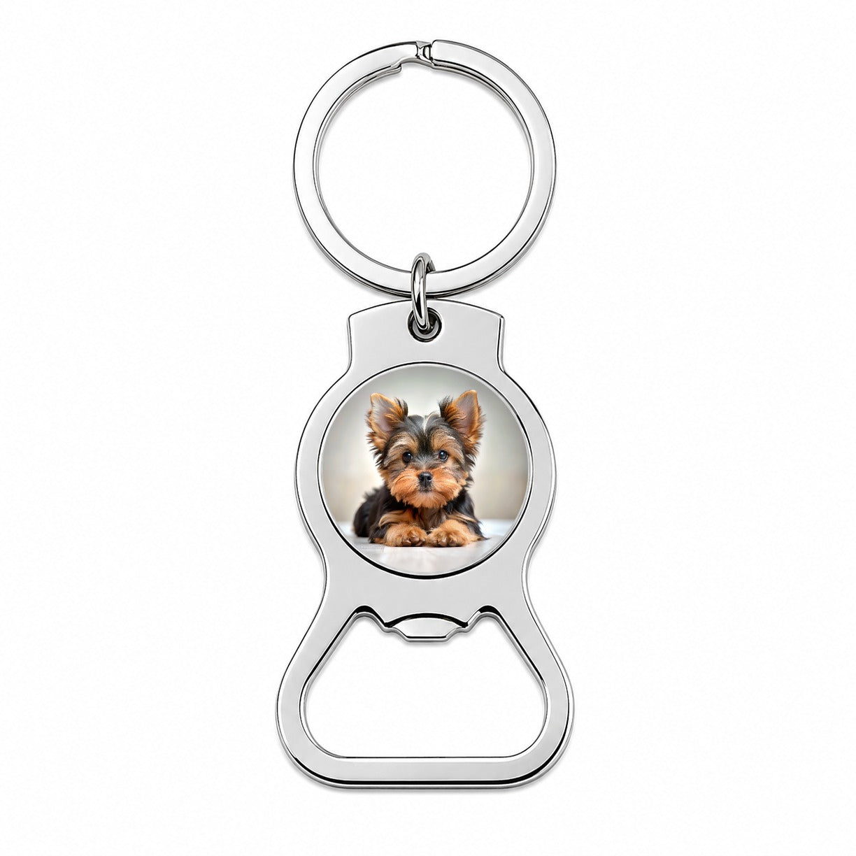 Yorkshire Terrier Yorkie Dog Puppy Photo Bottle Opener Keychain