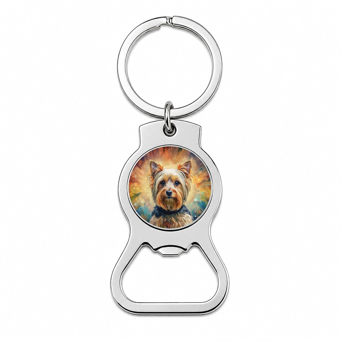 Yorkshire Terrier Yorkie French Bohemian Art Bottle Opener Keychain