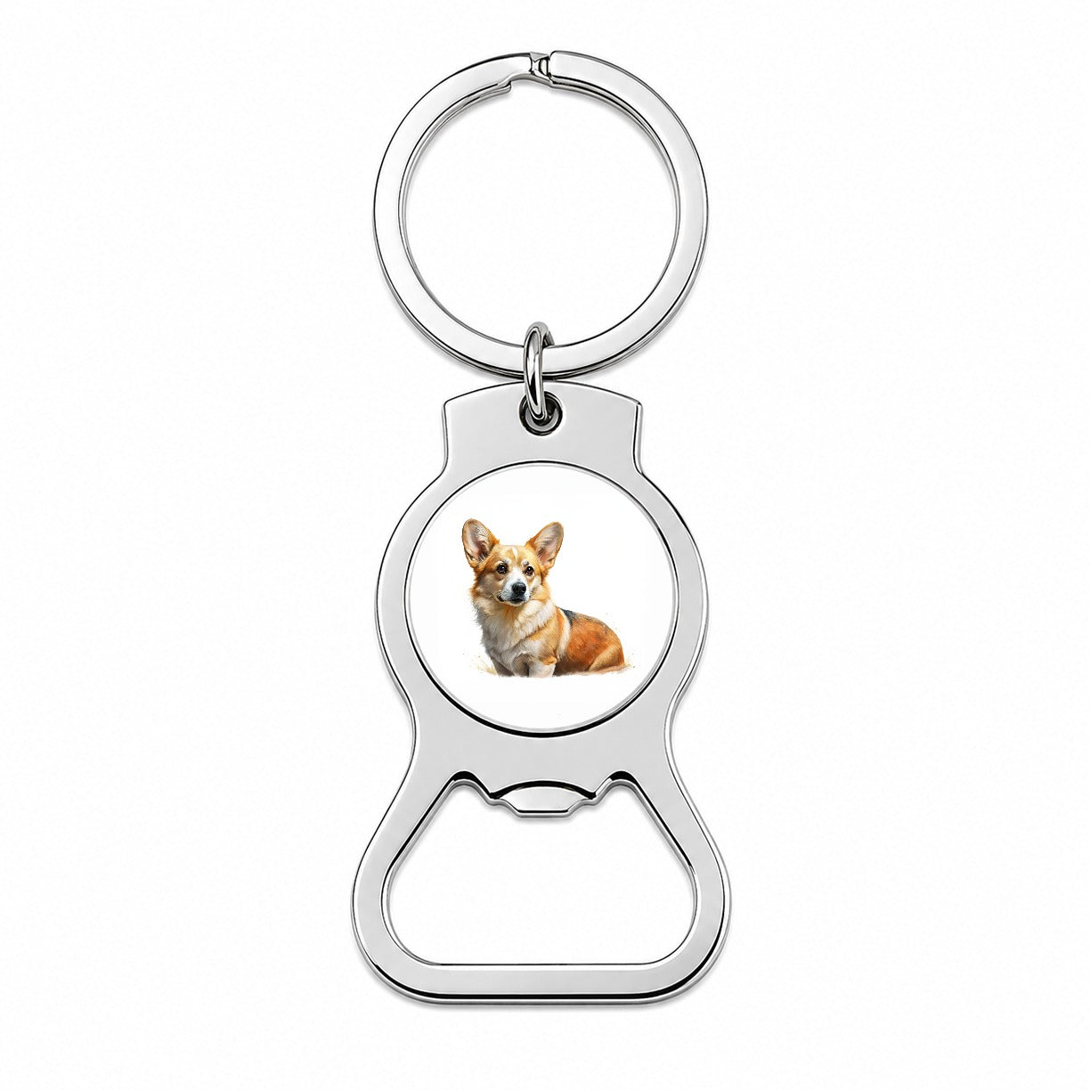 Corgi Cute Illustration Bottle Opener Keychain