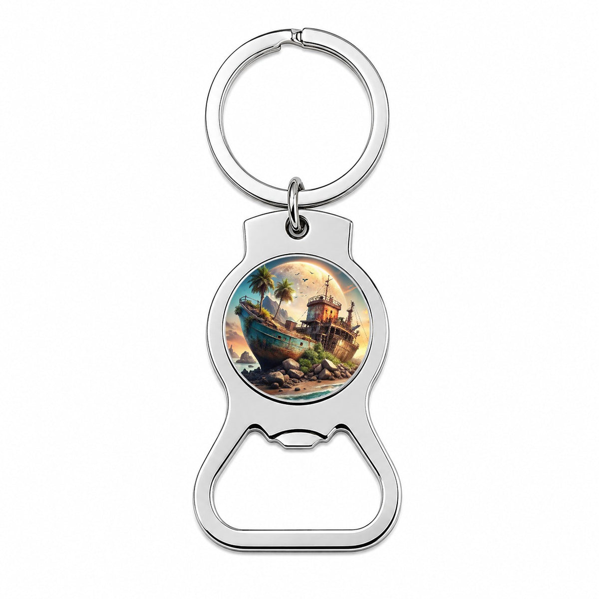 Sci-fi Shipwreck Bottle Opener Keychain