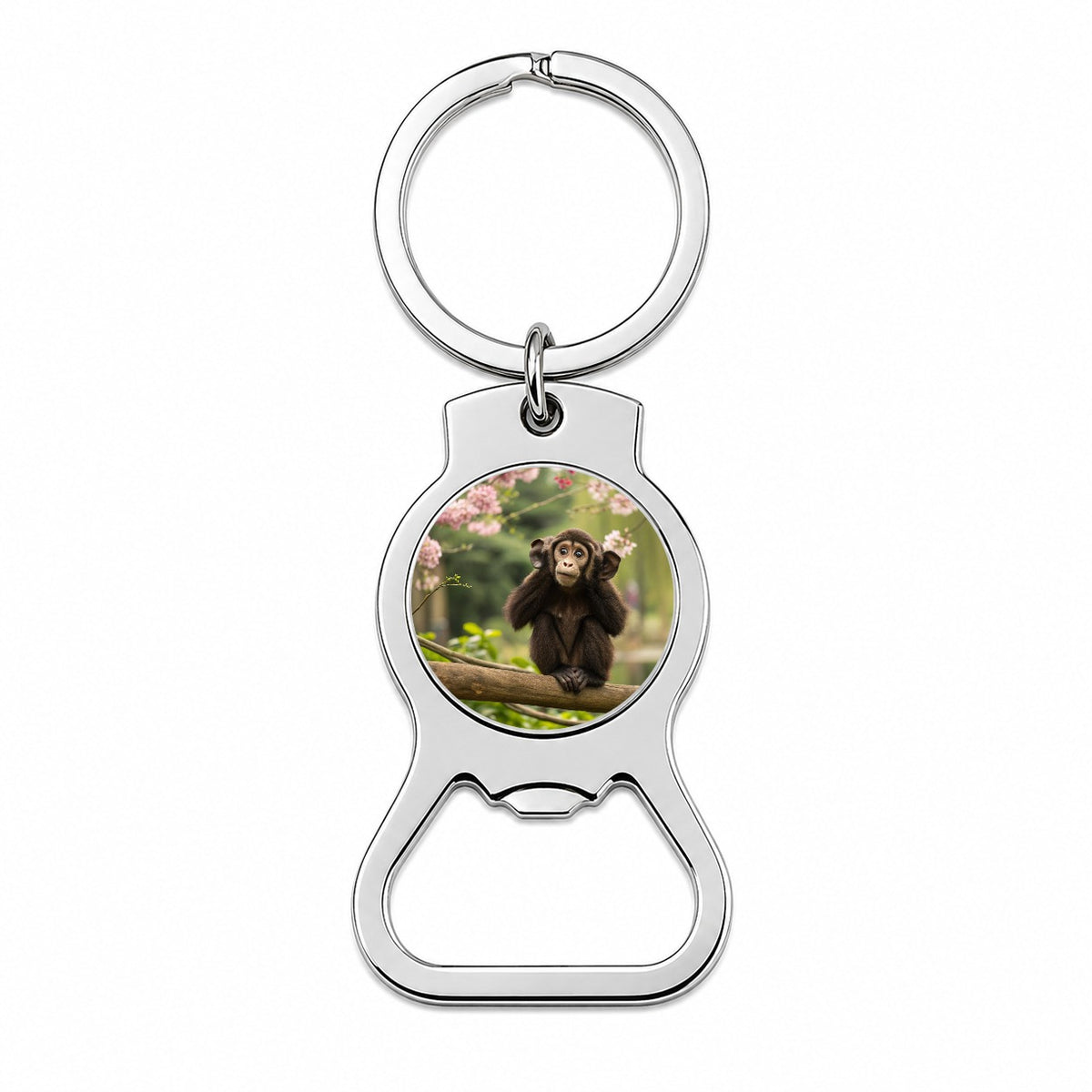 Hear No Evil Cute Monkey Bottle Opener Keychain