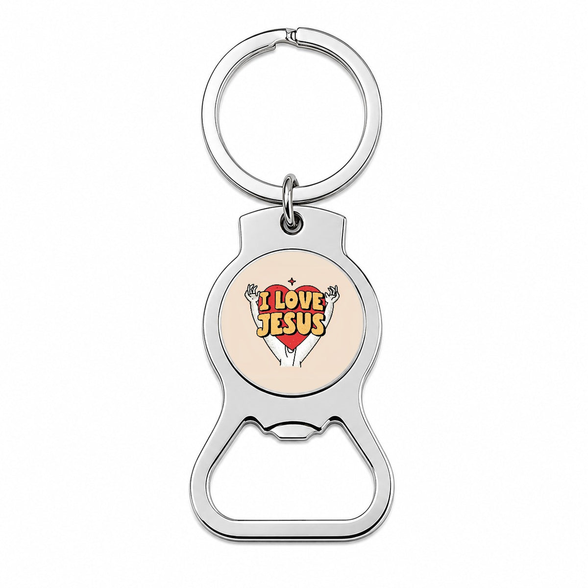 I Love Jesus Bottle Opener Keychain