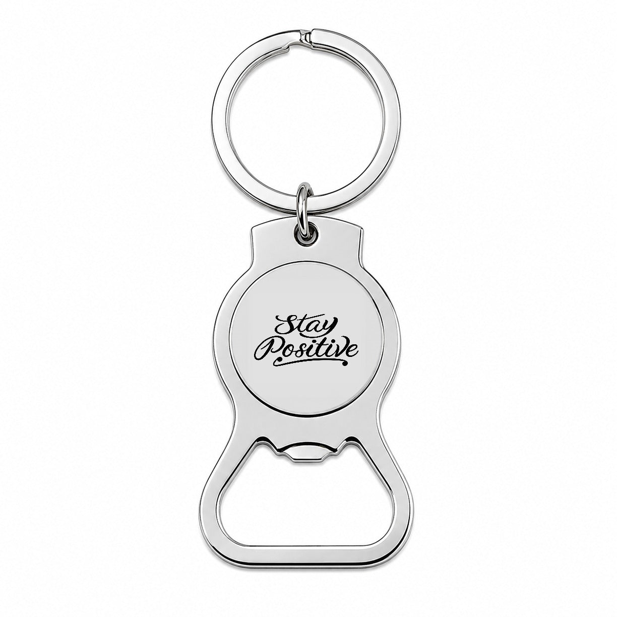 Stay Positive Bottle Opener Keychain