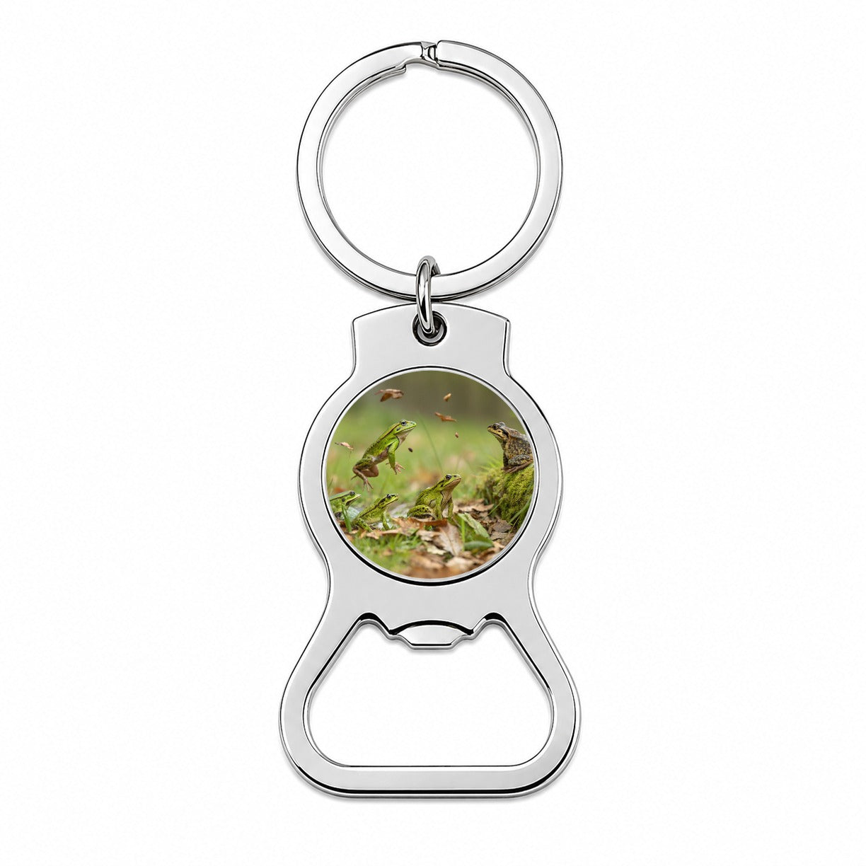 Bunch Of Frogs Bottle Opener Keychain