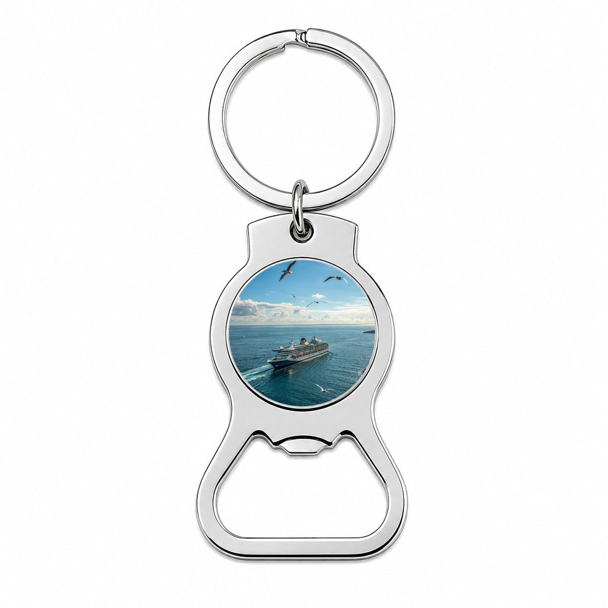 Cruise Ship Ocean Traveling Bottle Opener Keychain