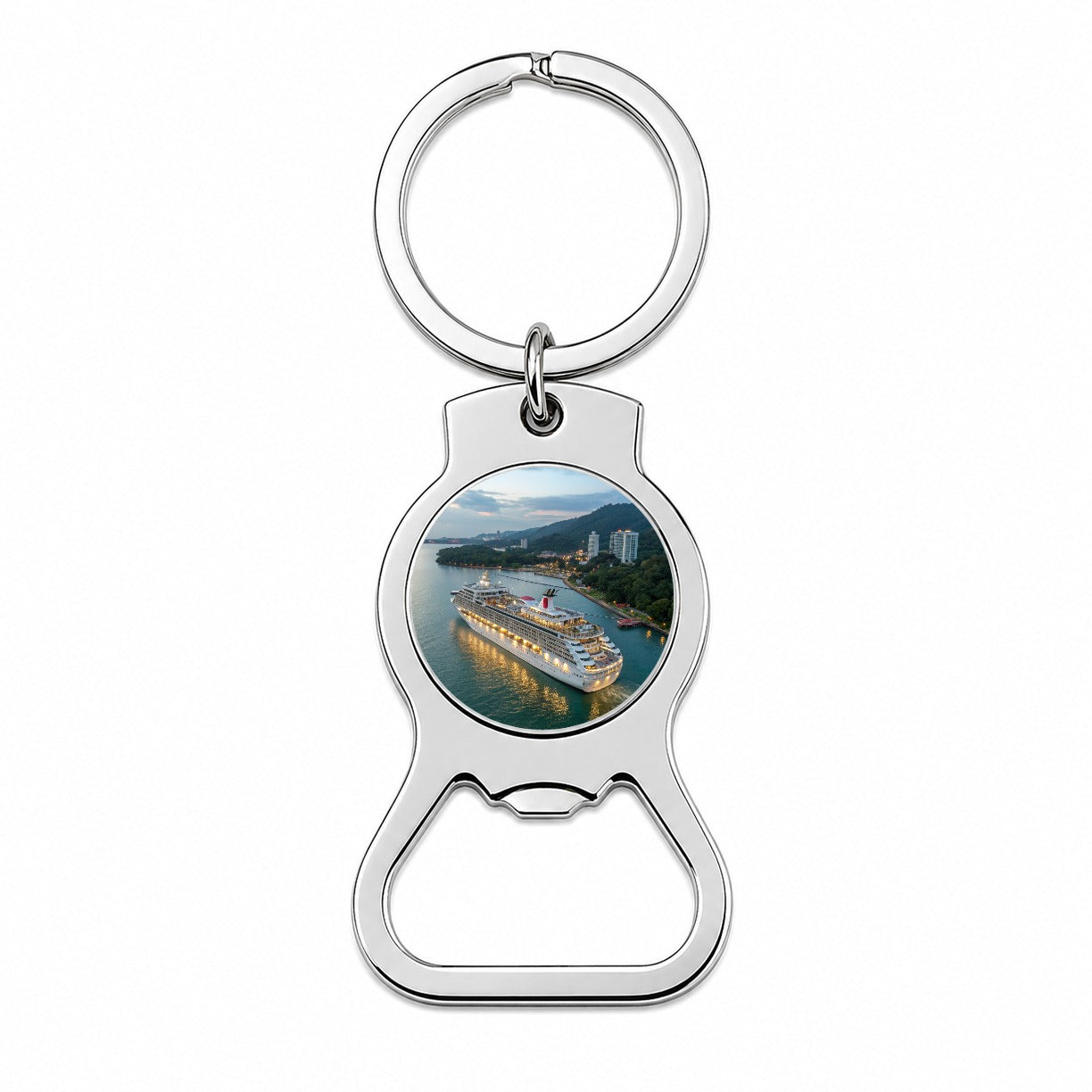 Cruise Ship Travel Vacation Bottle Opener Keychain