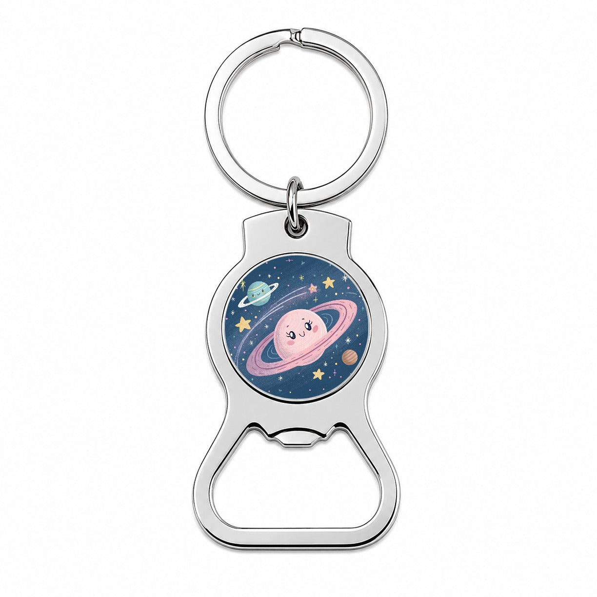 Kawaii Space Milky Way Bottle Opener Keychain