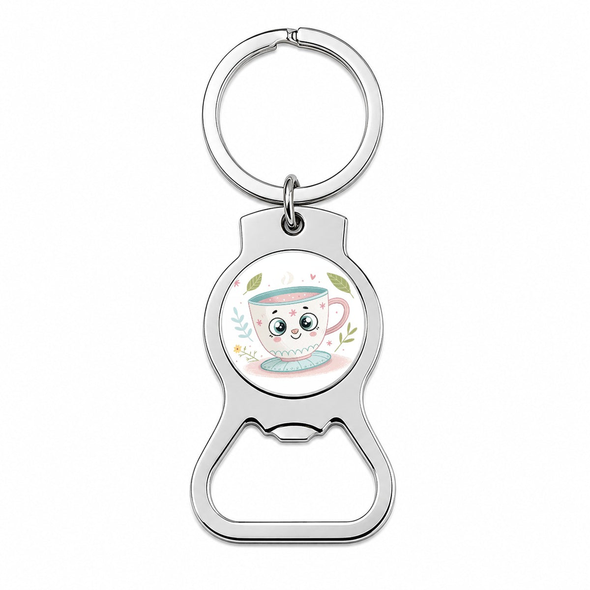 Kawaii Tea Cup Bottle Opener Keychain