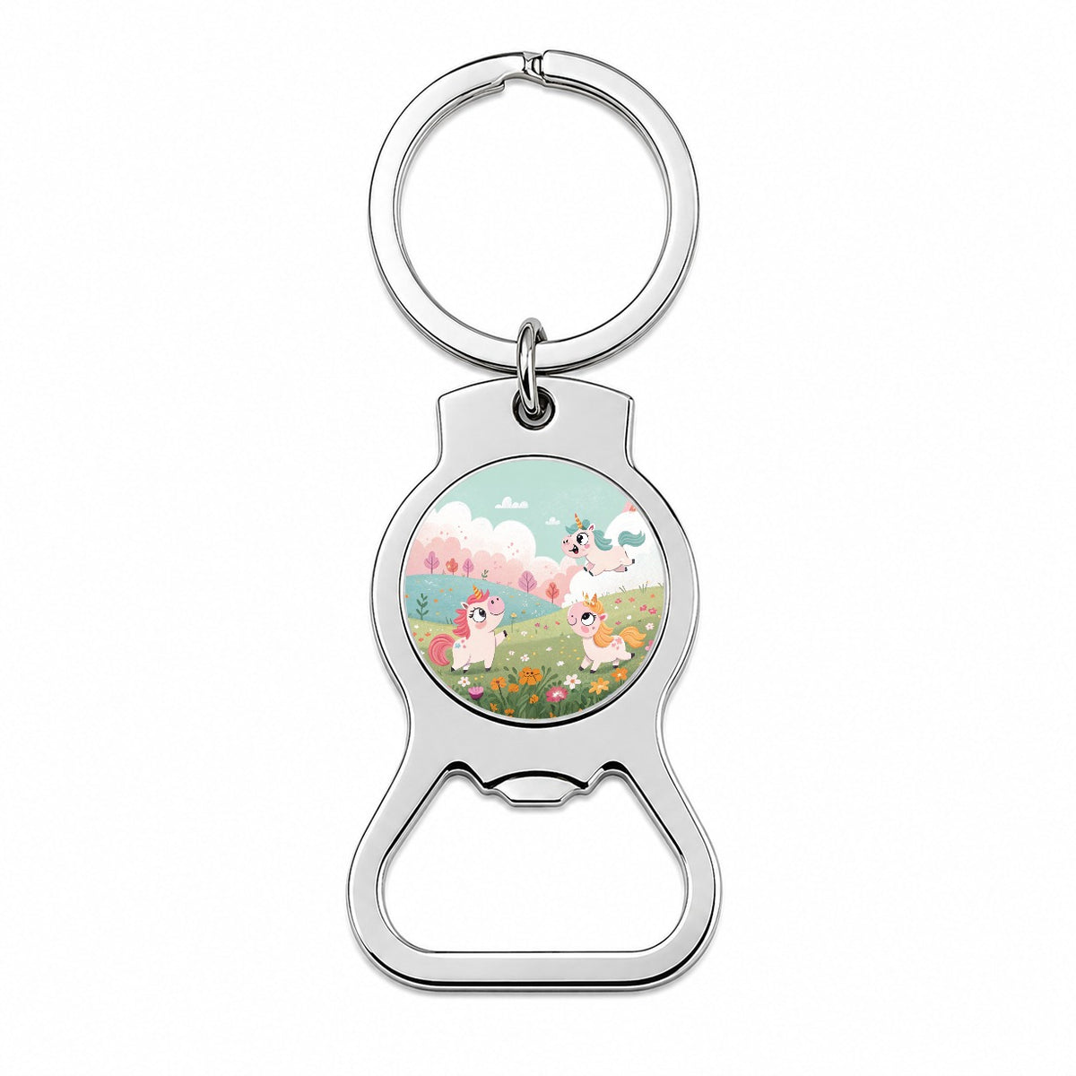 Kawaii Unicorns Bottle Opener Keychain