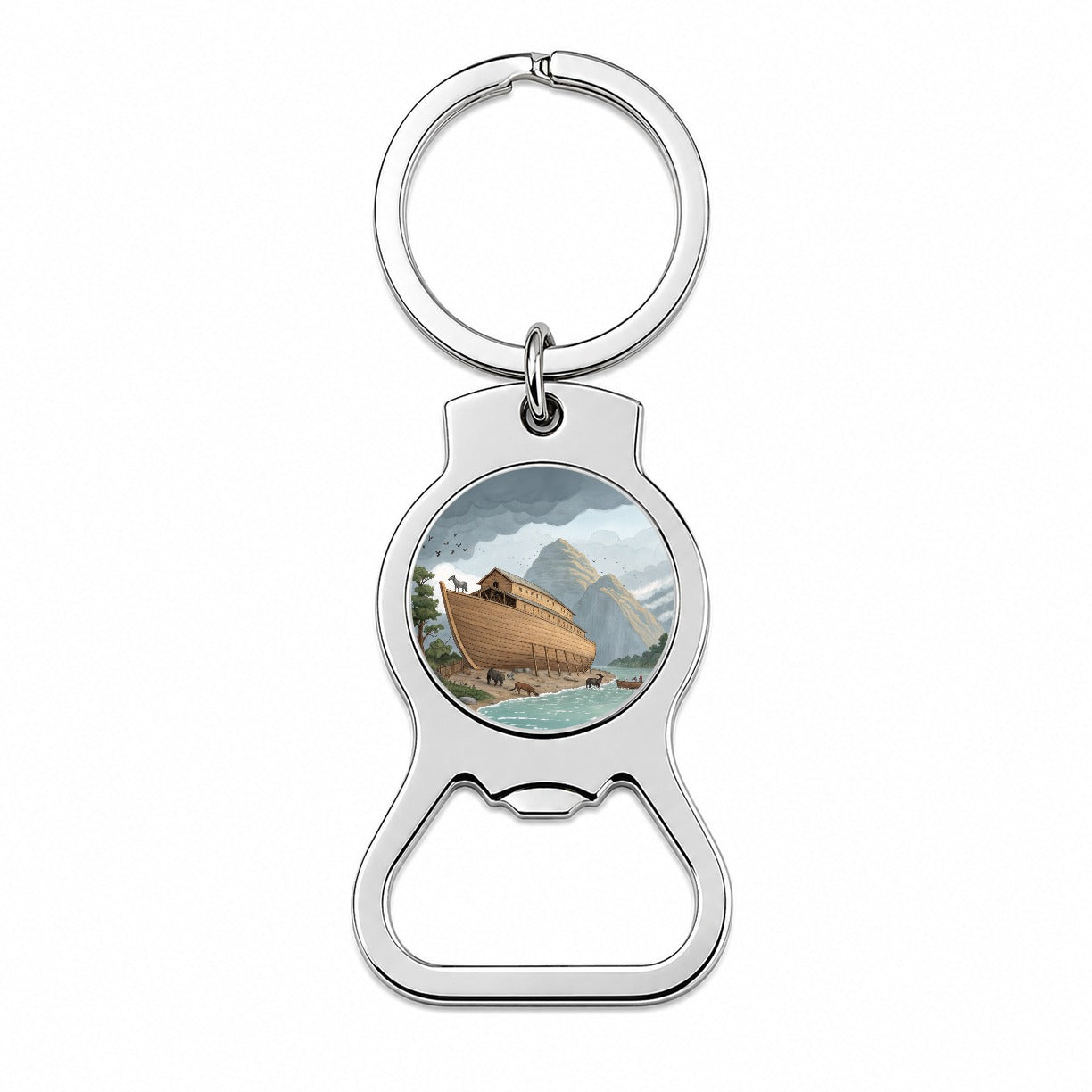 Noah's Ark Drawing Bottle Opener Keychain