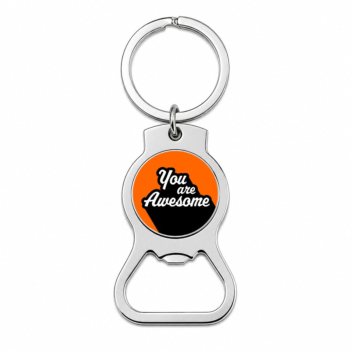 You Are Awesome Funny Inspirational Orange Bottle Opener Keychain
