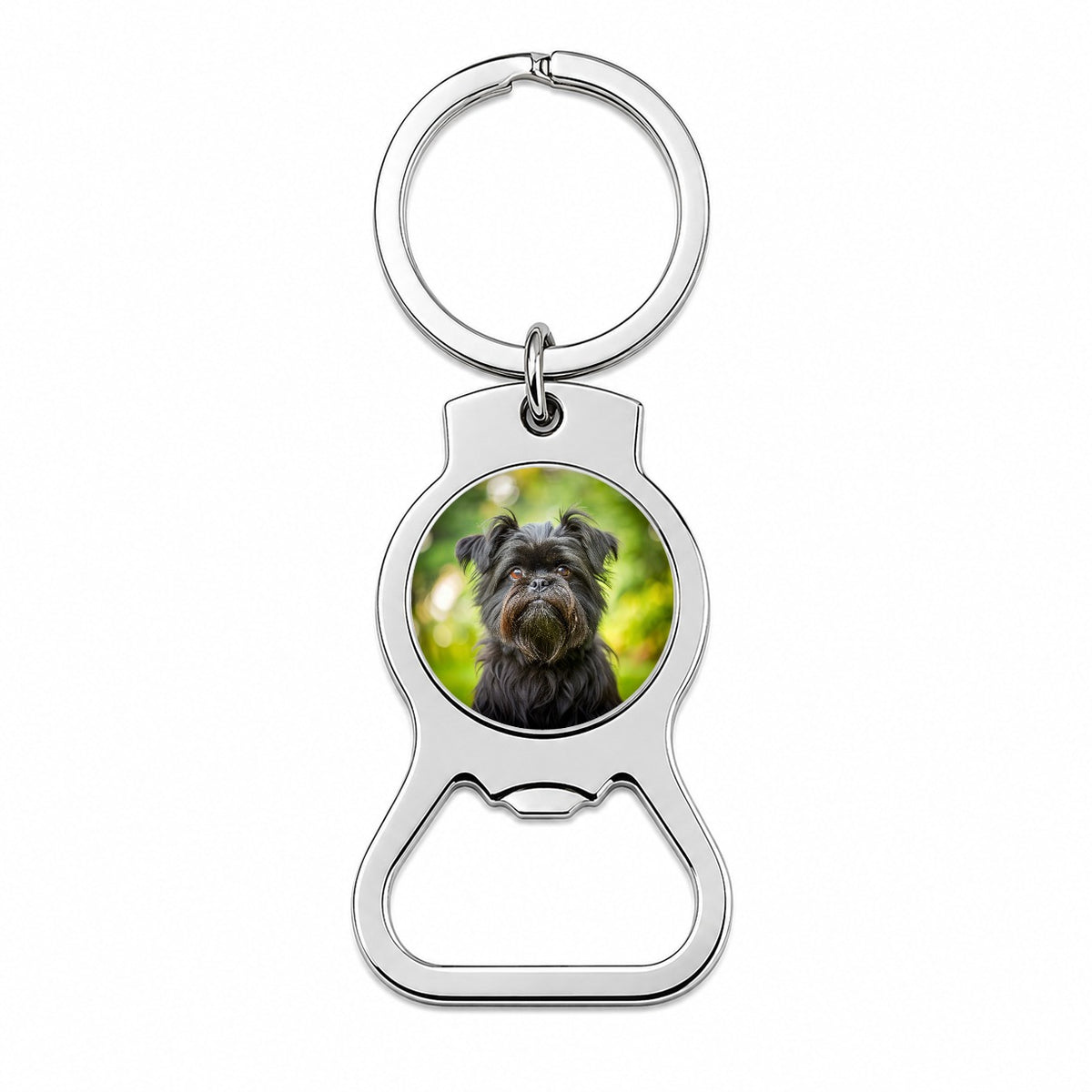 Affenpinscher Dog Photo Bottle Opener Keychain