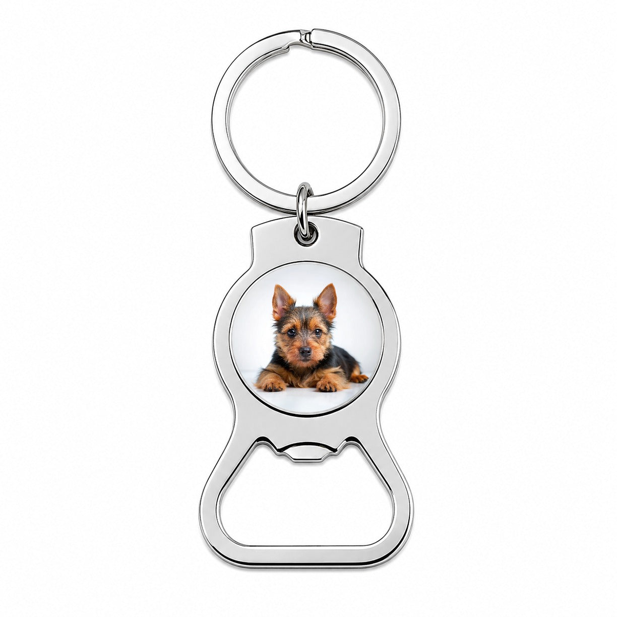 Australian Terrier Dog Puppy Photo Bottle Opener Keychain