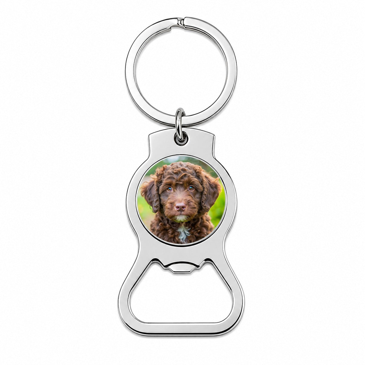 Barbet Dog Puppy Photo Bottle Opener Keychain