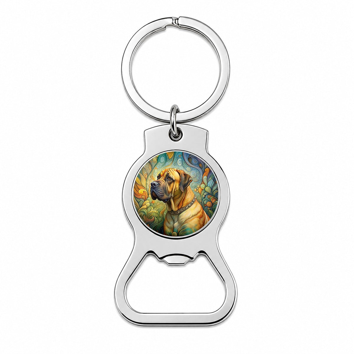 Boerboel Dog Art Nouveau Bottle Opener Keychain
