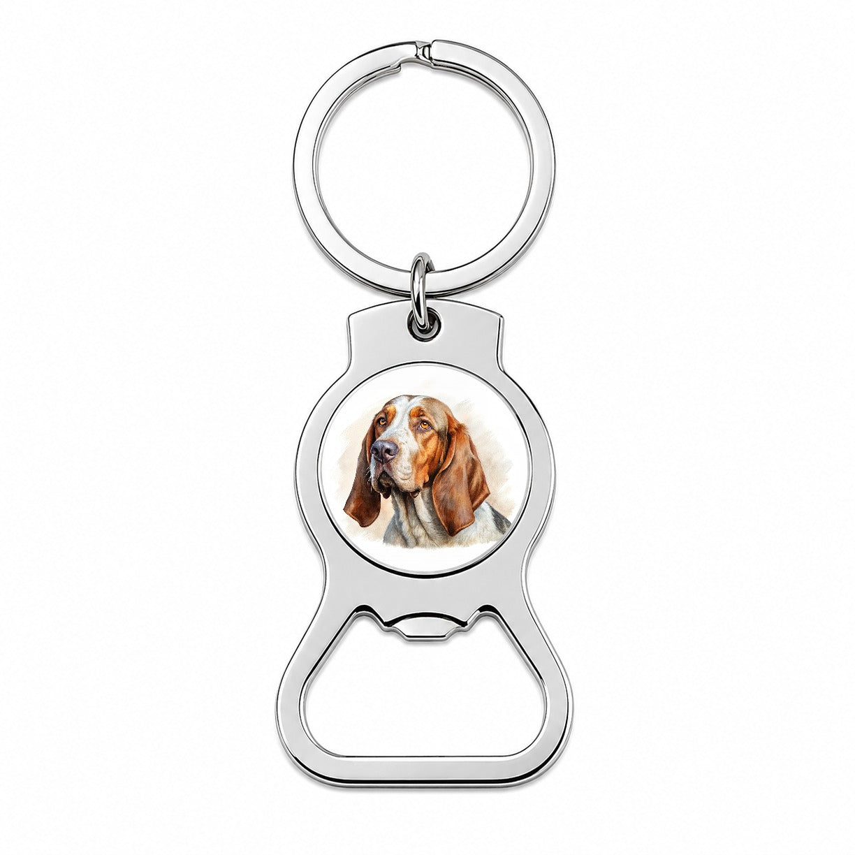 Bracco Italiano Dog Illustration Bottle Opener Keychain