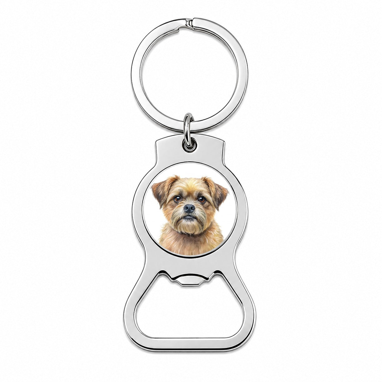 Brussels Griffon Dog Illustration Bottle Opener Keychain
