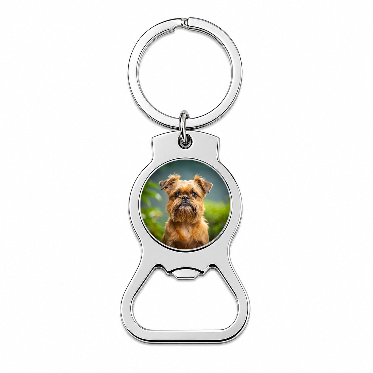 Brussels Griffon Dog Photo Bottle Opener Keychain