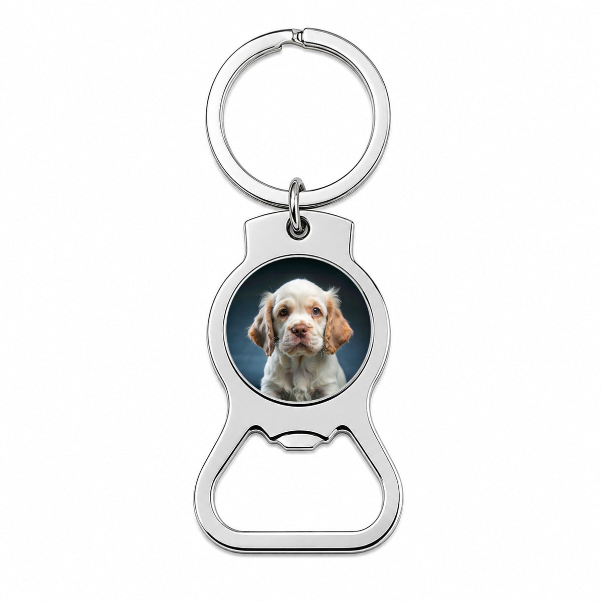 Clumber Spaniel Dog Puppy Photo Bottle Opener Keychain