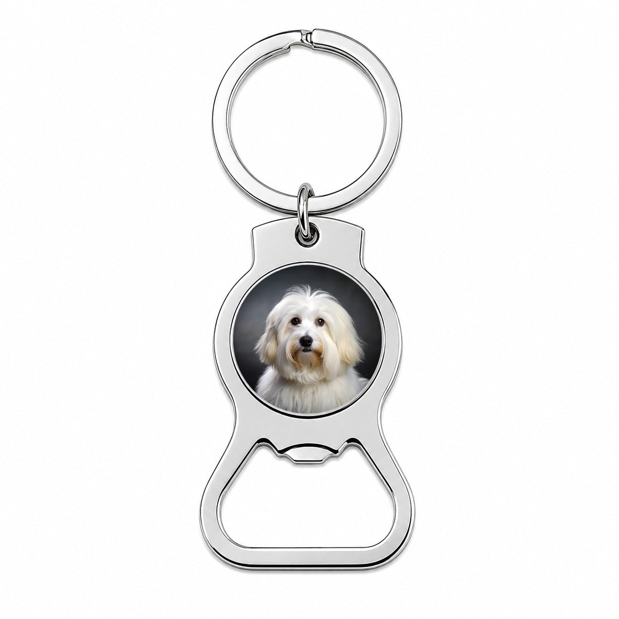 Coton De Tulear Dog Photo Bottle Opener Keychain
