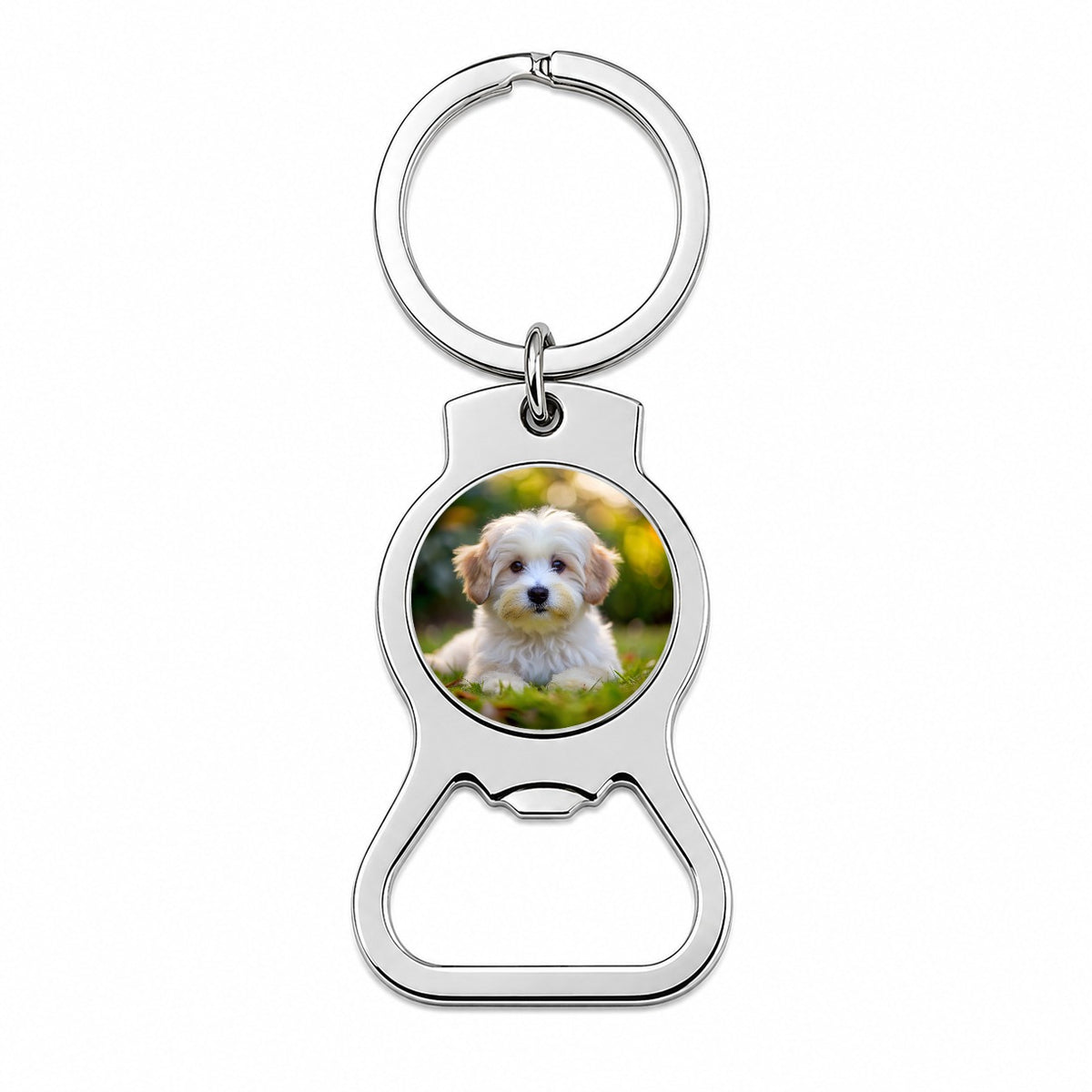 Coton De Tulear Dog Puppy Photo Bottle Opener Keychain