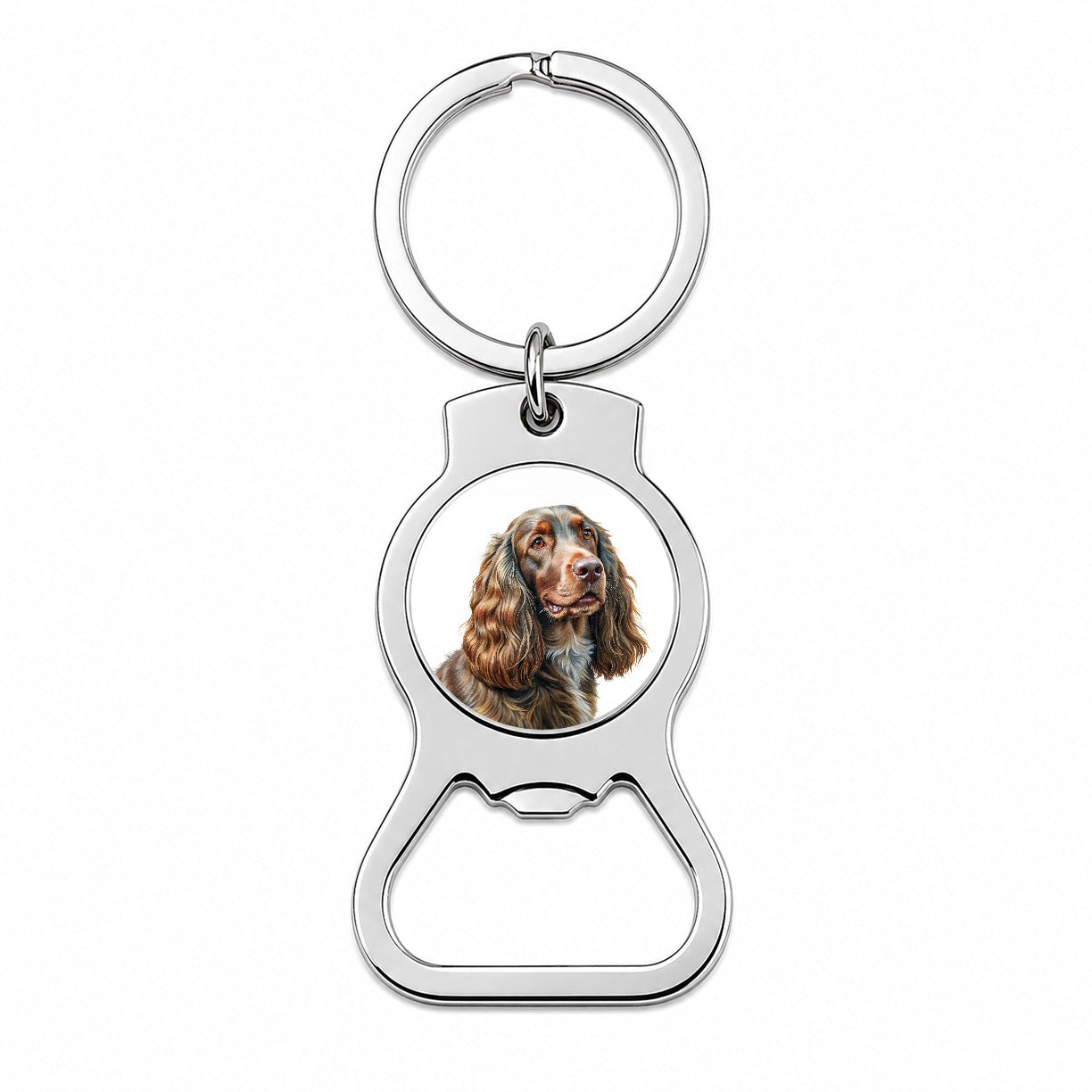 Field Spaniel Dog Illustration Bottle Opener Keychain