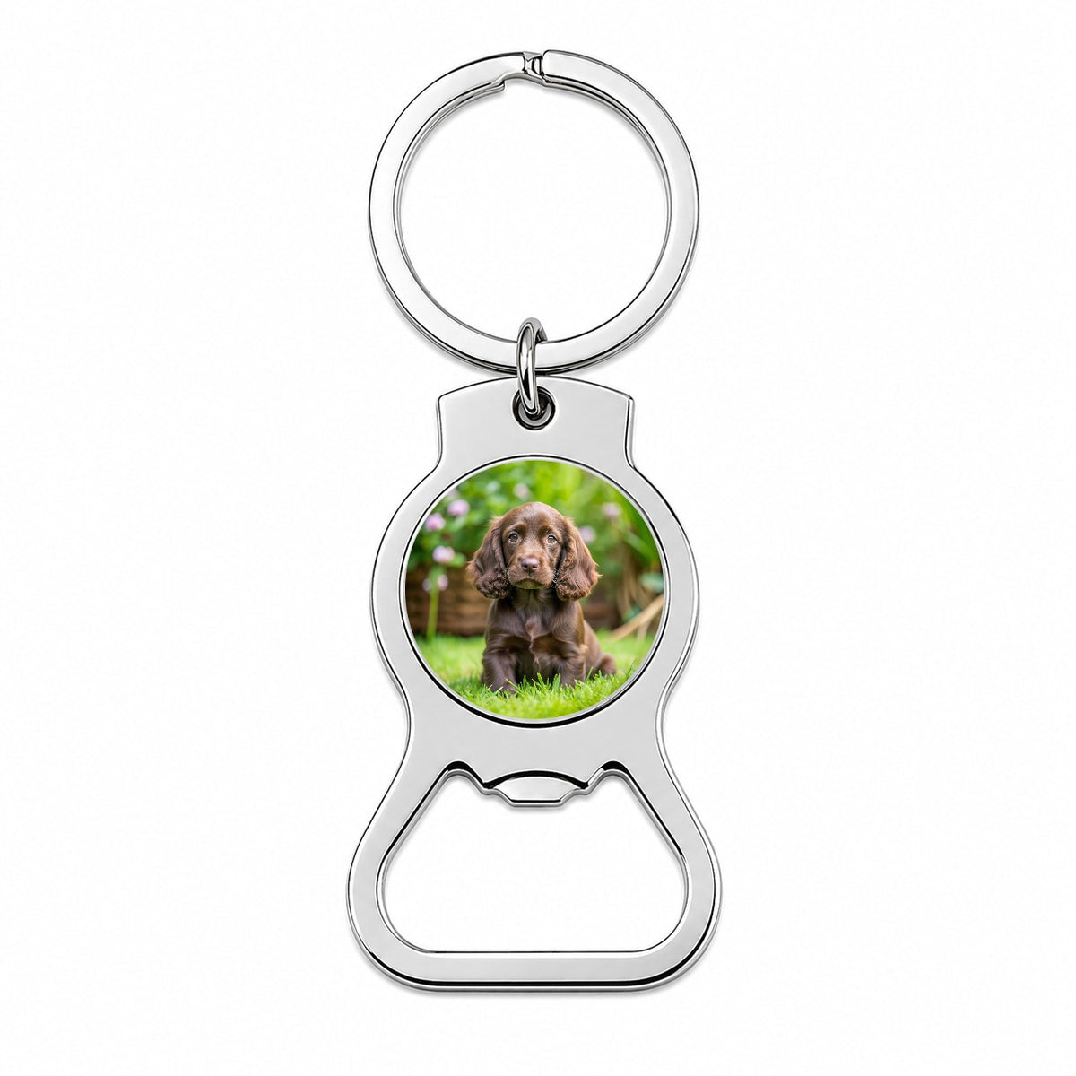 Field Spaniel Dog Puppy Photo Bottle Opener Keychain