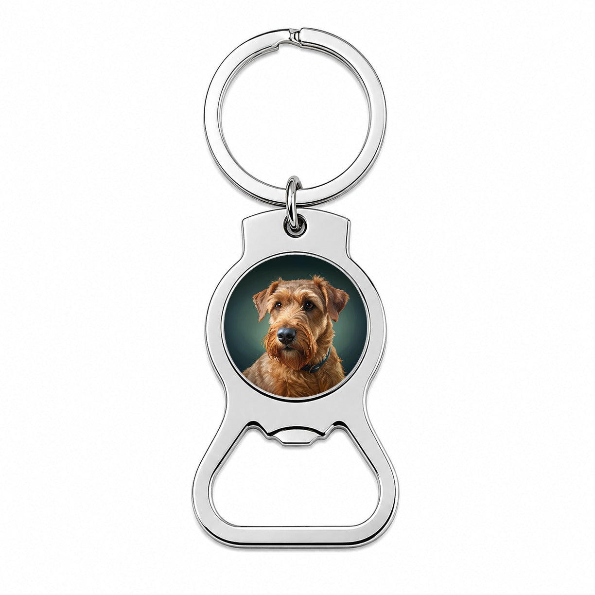 Irish Terrier Dog Illustration Bottle Opener Keychain