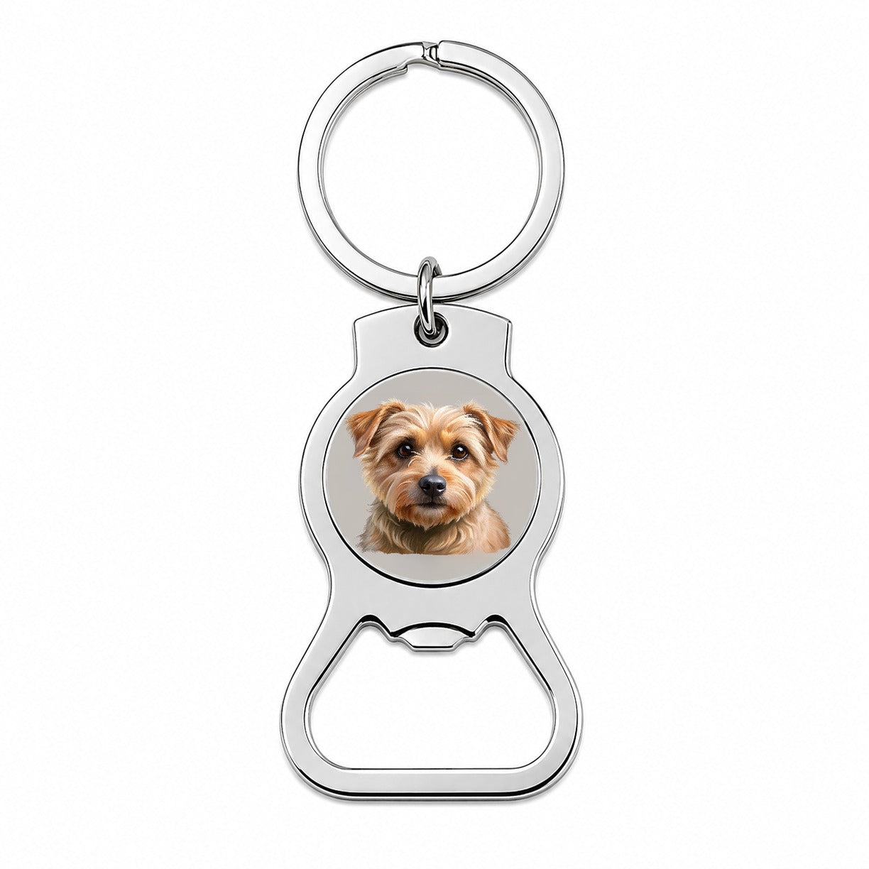 Norfolk Terrier Dog Illustration Bottle Opener Keychain
