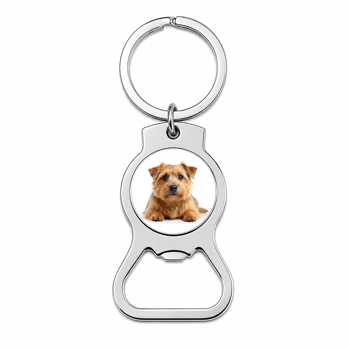 Norfolk Terrier Dog Photo Bottle Opener Keychain