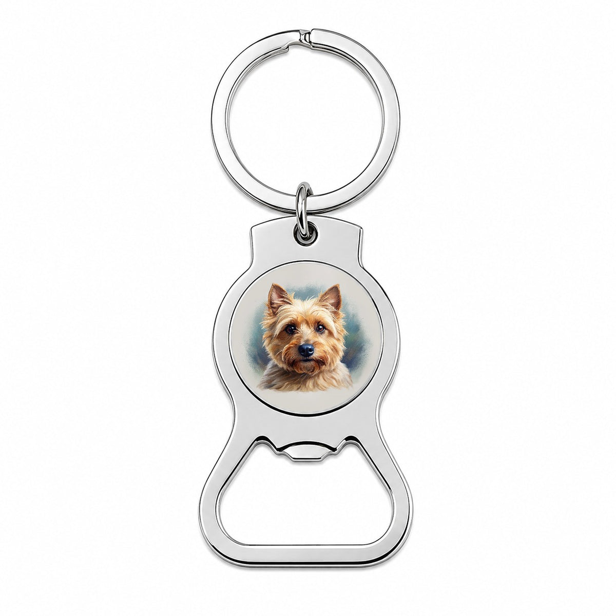 Norwich Terrier Dog Illustration Bottle Opener Keychain