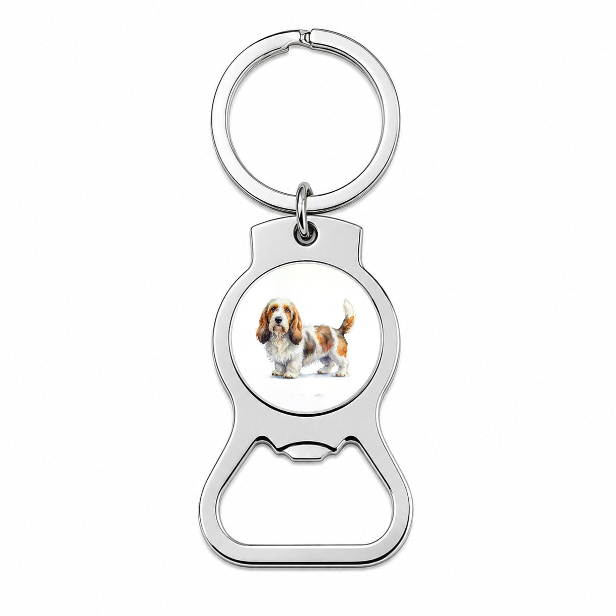 Petit Basset Griffon Vendeen Dog Watercolor Style Bottle Opener Keychain