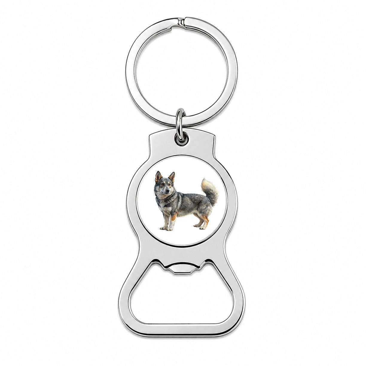Swedish Vallhund Dog Illustration Bottle Opener Keychain