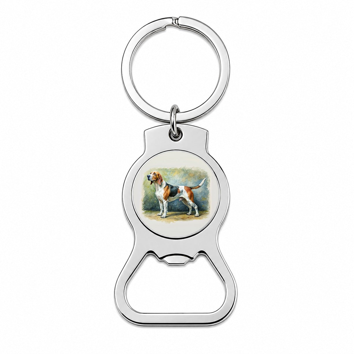 Treeing Walker Coonhound Dog Illustration Bottle Opener Keychain