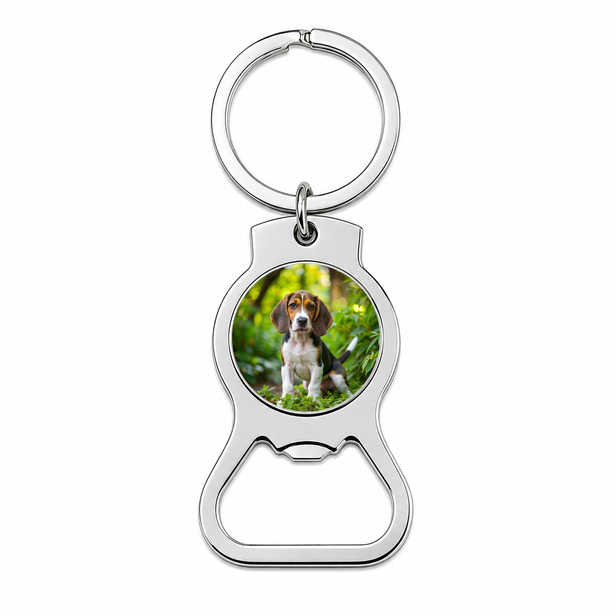 Treeing Walker Coonhound Dog Puppy Photo Bottle Opener Keychain