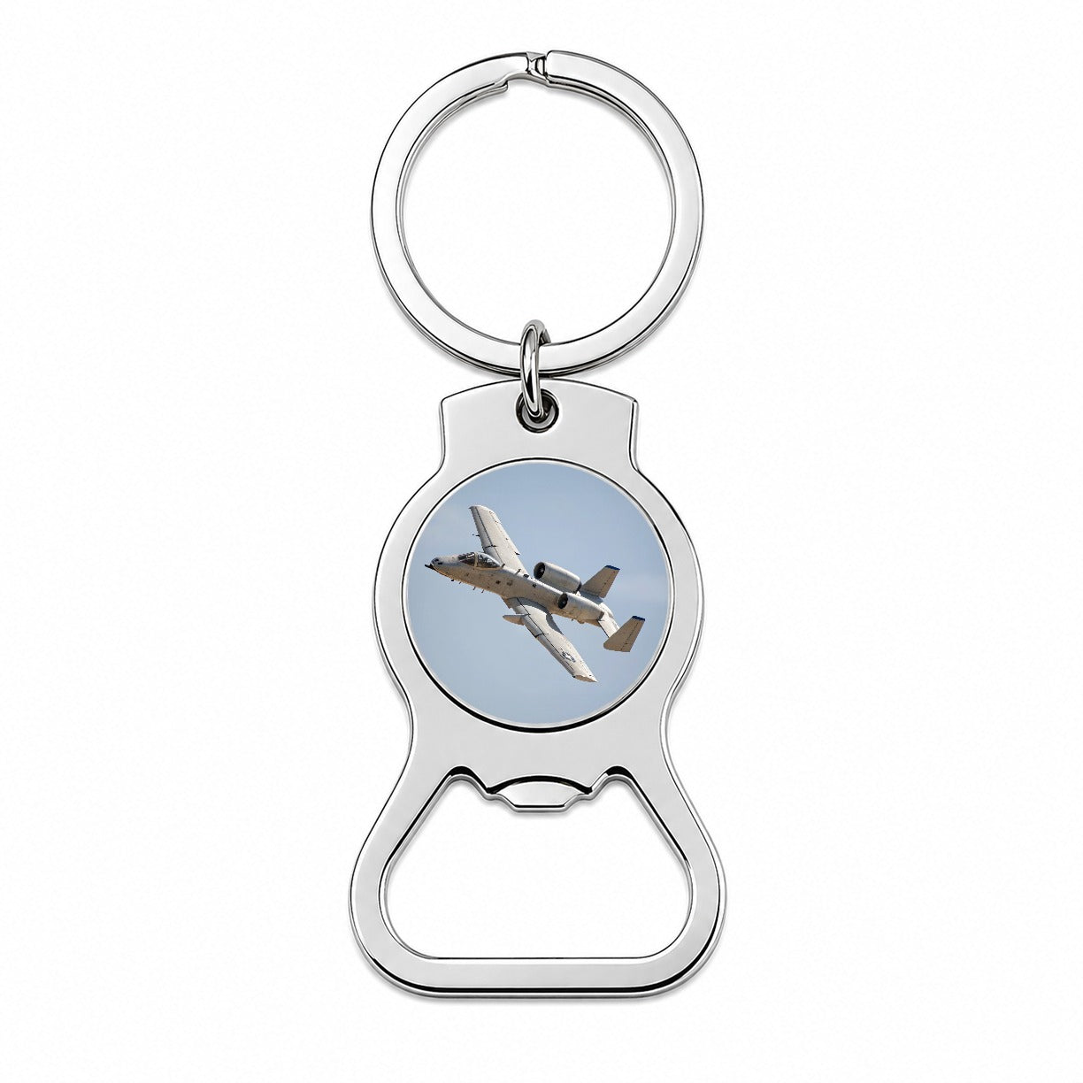 A-10 Thunderbolt II Warthog Air Force Plane In Flight Bottle Opener Keychain