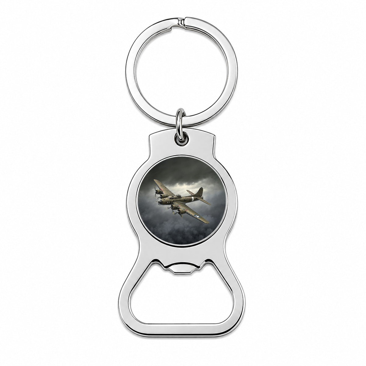 WWII B-17 Flying Fortress Heavy Bomber US Air Force Bottle Opener Keychain