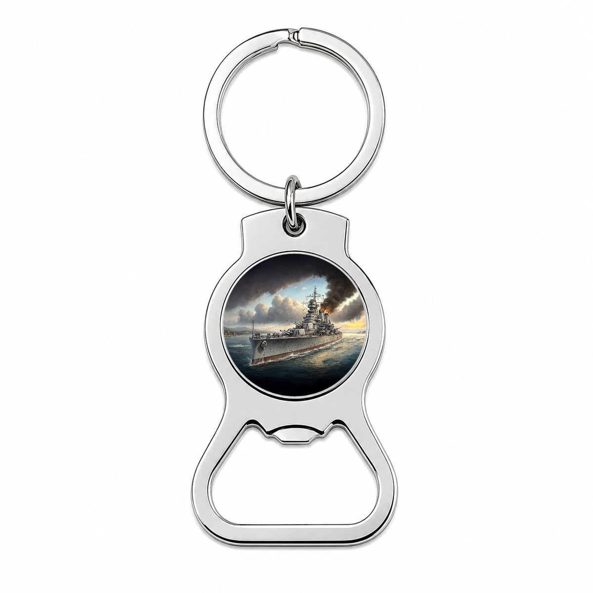 WWII Heavy Cruiser Bottle Opener Keychain