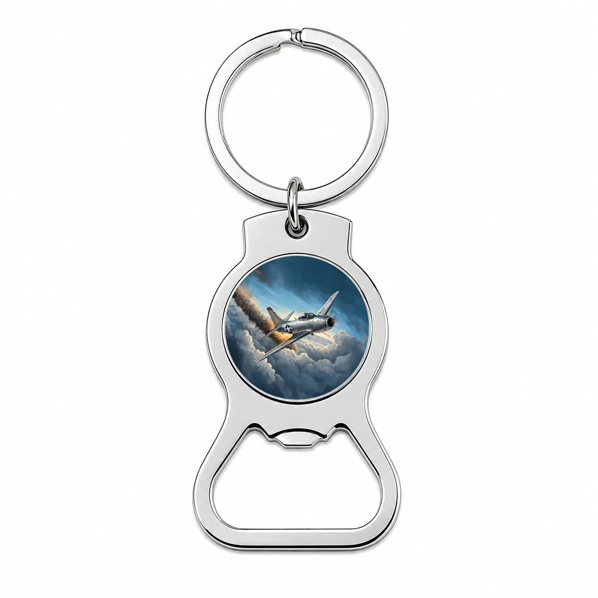 F-86 Sabre Jet Fighter Plane Bottle Opener Keychain