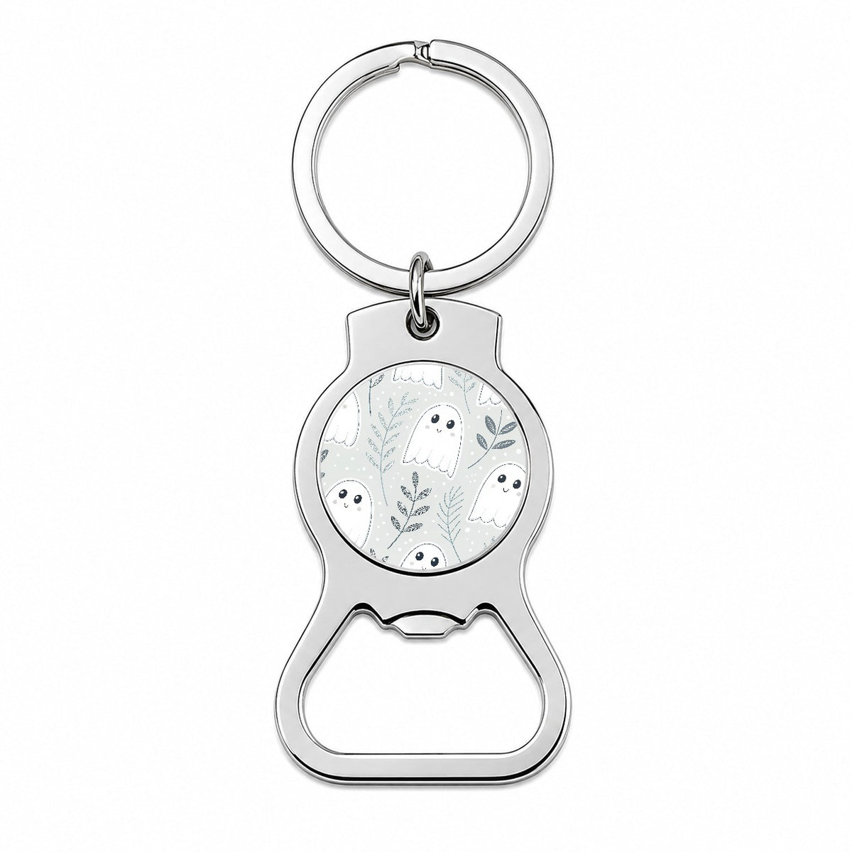 Adorable Ghosts Halloween Bottle Opener Keychain