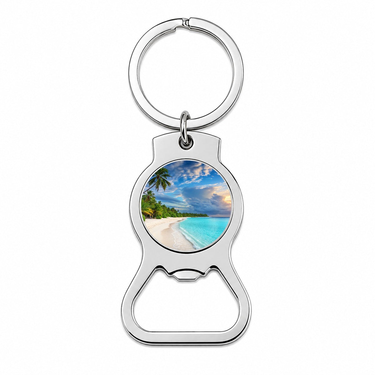 Bali Indonesia Beach Ocean Palm Trees Bottle Opener Keychain
