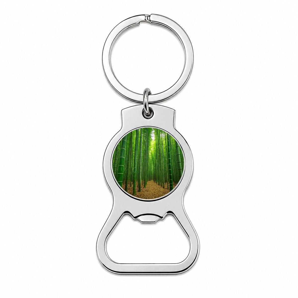 Bamboo Grove Forest Bottle Opener Keychain
