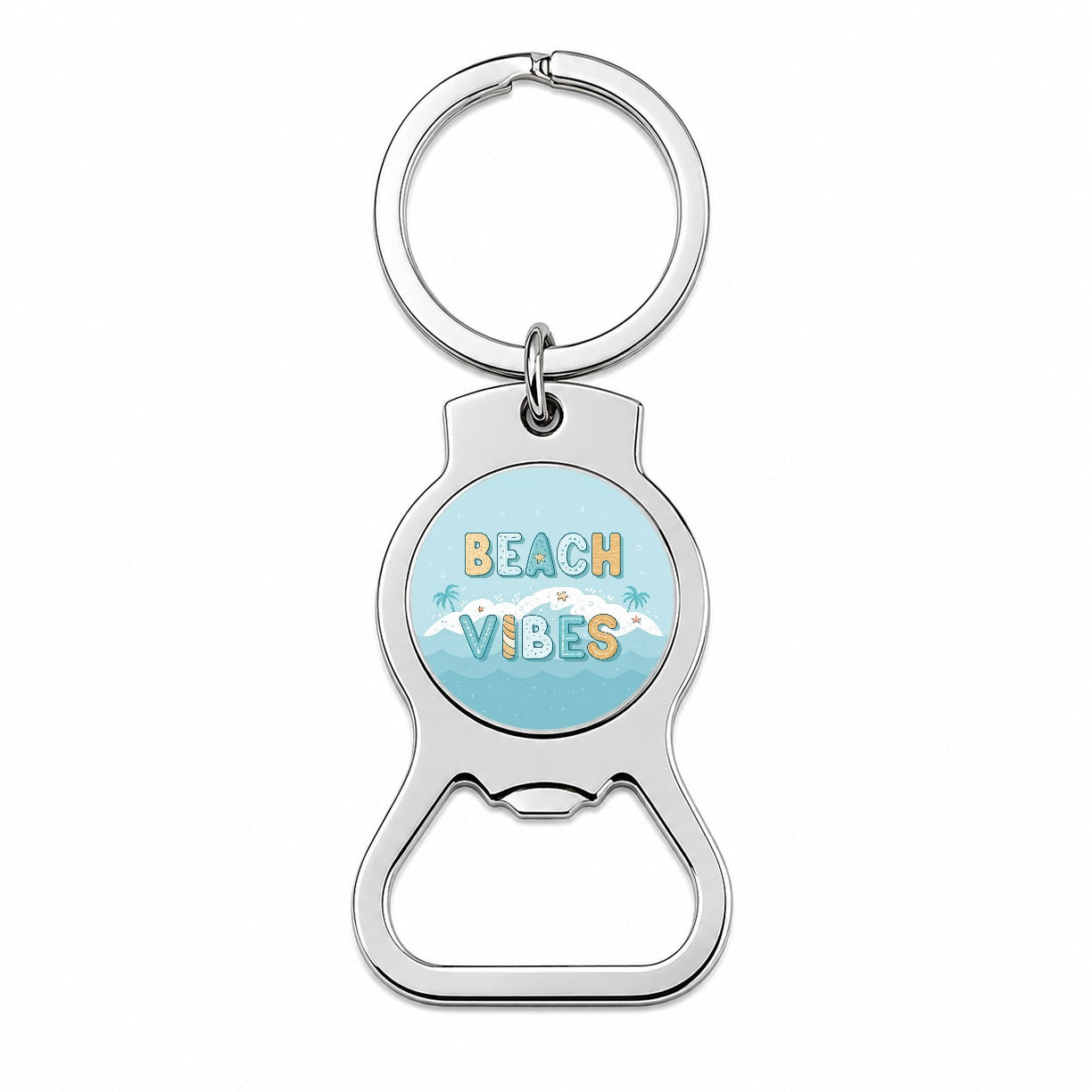 Beach Vibes Sea Foam Ocean Bottle Opener Keychain