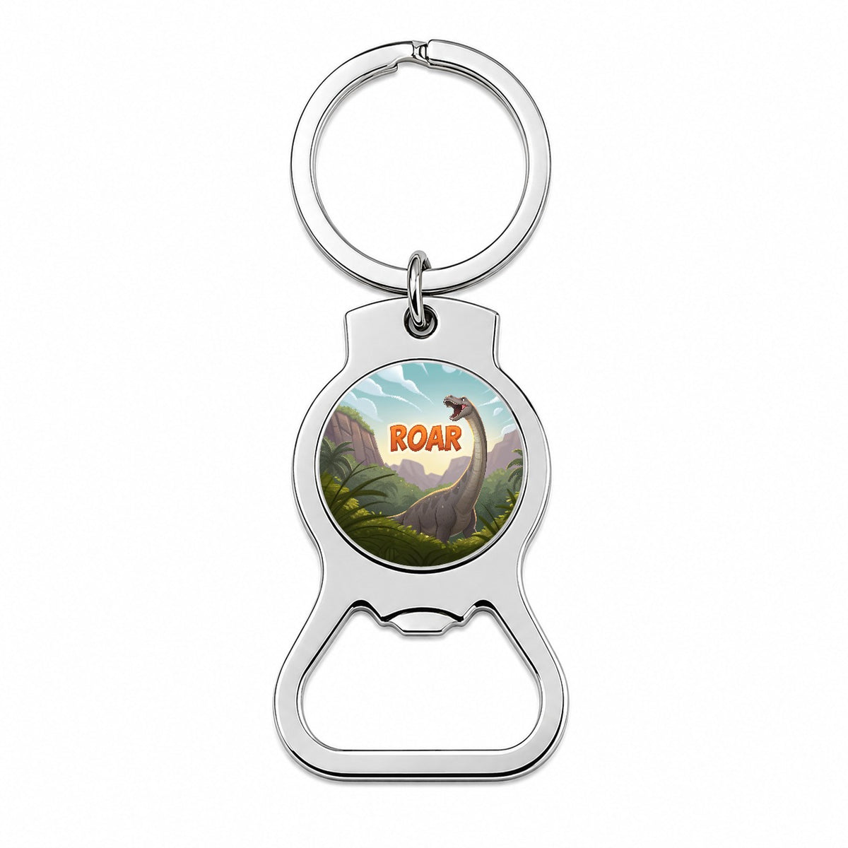 Brontosaurus Roar Dinosaur Cute Bottle Opener Keychain