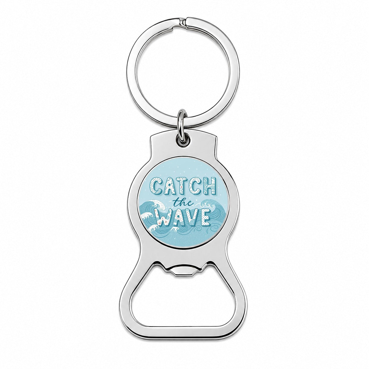 Catch The Wave Ocean Bottle Opener Keychain