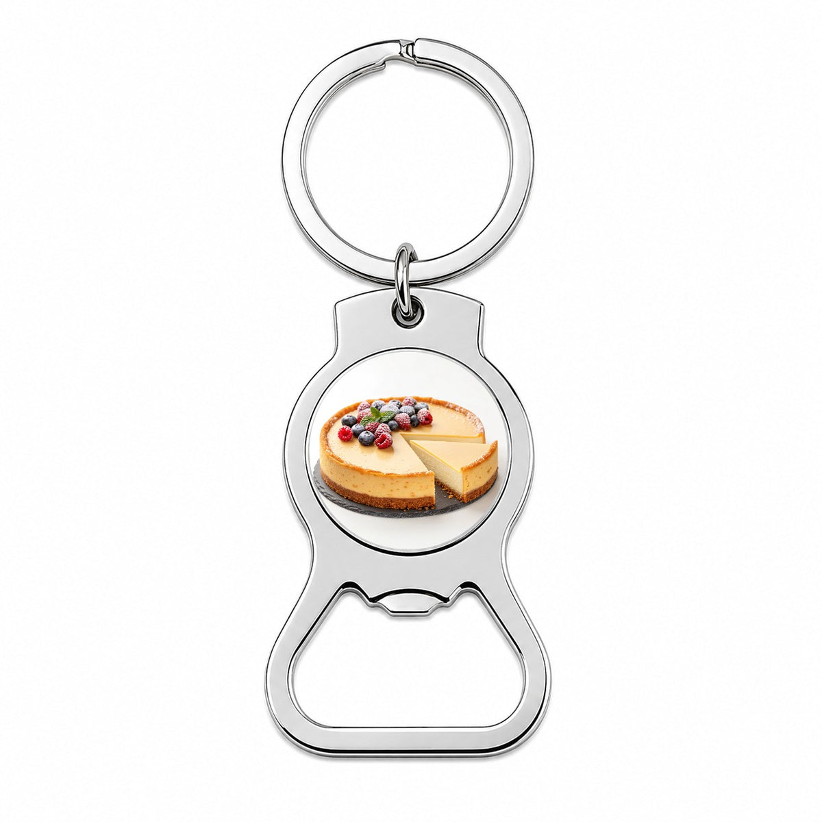 Cheesecake Fruit Slice Bottle Opener Keychain