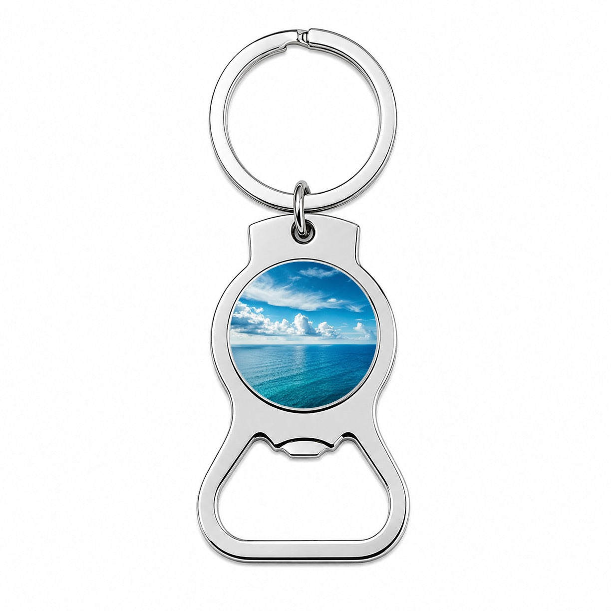 Clean View Just Sea Sky Ocean Bottle Opener Keychain